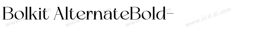 Bolkit AlternateBold字体转换